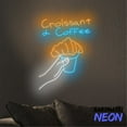 thumbnail image 5 of Handmadetneonsign Croissant & Coffee Neon Sign, Breakfast Led Sign, Kitchen Wall Art Decor, Cafe Shop Wall Decor 77522, 5 of 5