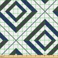 thumbnail image 2 of Ambesonne Abstract Fabric by the Yard Upholstery, Geometric Pattern Modern, 10 Yards, Navy Blue Dark Taupe Grey, 2 of 5