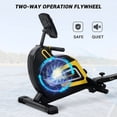 thumbnail image 3 of Merax Folding Magnetic Rowing Machine with Performance Monitor and 14-Level Resistance Indoor Rower Machine Exercise Equipment with 46 Inch Slide Rail, 330 LB Max Weight for Home Use (Yellow), 3 of 8