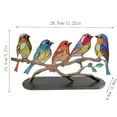 thumbnail image 2 of Bird Gifts - Stained Birds on Branch Desktop Ornaments - Bird Decor Figurine Statue Home Decor - Bird Gifts for Women Living Room Bedroom Shelf Display Birthday Gift Decoration E, 6.3", 1Pcs, 2 of 4