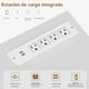 thumbnail image 2 of Comoda Cajonera para Recamara, Cómoda con Luces LED y Tomas de Corriente Integradas, Cómoda Moderna para Sala, Mueble Organizador Cajonera de Estructura Metal con 6 Cajones,120*40*93CM (Blanco), 2 of 3