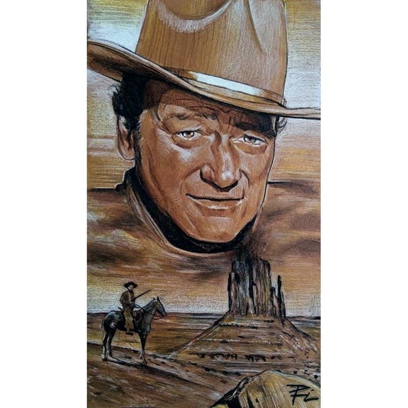 DIY 5D Diamond Painting By Number Kits Full Round Drill Western Cowboy John Wayne Art Rhinestone Embroidery Cross Stitch Craft for Home Wall Decoration