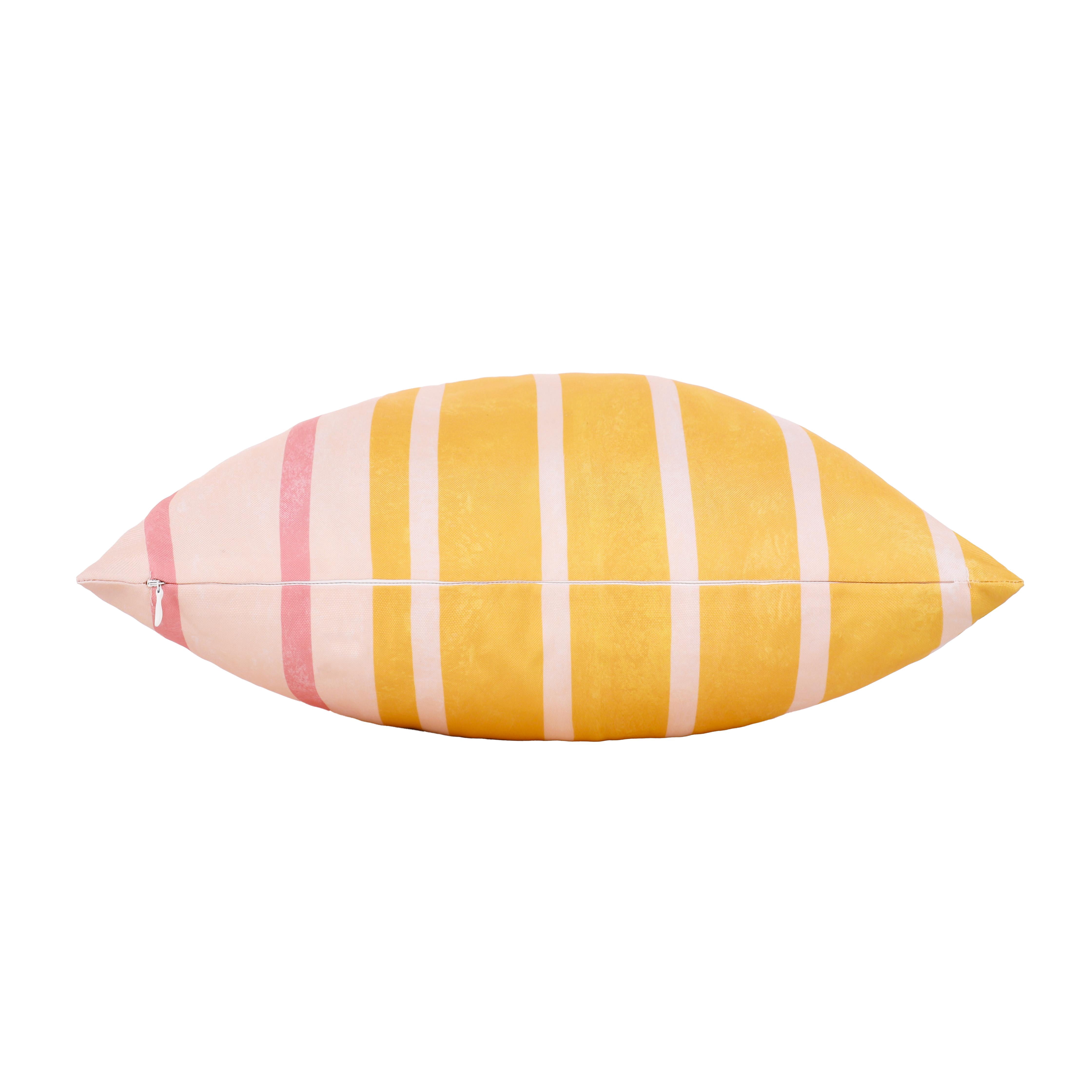 Outdoor Jellyfish Waterproof Pillows, Modern Square Pillows for Patio Couch Bench Decoration, Yellow, 18"x 18", Set of 2