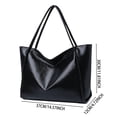thumbnail image 7 of Faraee Oversized Tote Bag Women Leather Weekenders Shoulder Handbag Zipper Top Handle Purse Satchel for Work Travel College Coffee, 7 of 7