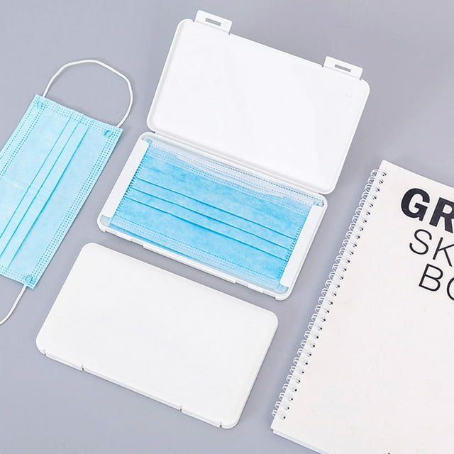 Portable Mask Storage Box Dustproof Disposable Face Cover Organizer Outdoor Plastic Mask Container Tool