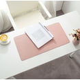 thumbnail image 2 of Leather Desk Pad Protector, 31.5" x 15.7" Waterproof Mouse Pad Desk Mat, Non-Slip PVC Leather Desk Blotter Laptop Desk Pad Writing Pad(Flower pink), 2 of 8