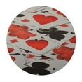 thumbnail image 4 of HAOXIT Round Tablecloth, Pattern Classical Colors with Playing Card Suits Gaming Luck, Circle Table Cloth Cover for Dining Room Kitchen Decoration, White Black 38-42, 4 of 8