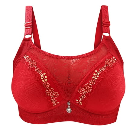 

KEJIG High Quality Woman s Fashion Plus Size Wire Free Comfortable Push Up Hollow Out Bra Underwear
