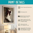 thumbnail image 6 of Vintage Christmas Stocking Print, Rustic Christmas Printable Wall Art, Burgundy Holiday Decor, Festive Victorian Stocking Art, 6 of 7