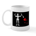 thumbnail image 2 of CafePress - Blackbeard Flag Mug - 11 oz Ceramic Mug - Novelty Coffee Tea Cup, 2 of 6