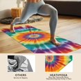 thumbnail image 4 of Rainbow Tie Dye Mandala Pattern Hot Yoga Mat Towel Non Slip for Hot Yoga - Quick-Drying Yoga Mat Cover with 4 Corner Pockets with Travel Bag - Hot Yoga Towel Non Slip 70"x26", 4 of 6