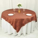 BalsaCircle 72x72 in Terracotta Square Accordion Crinkled Taffeta Table ...