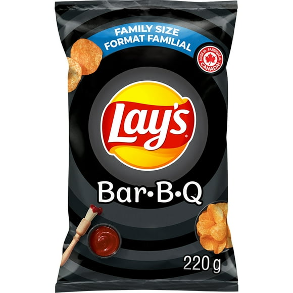 Lay's Bar-B-Q flavoured potato chips, 220 g.