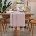 thumbnail image 1 of Rustic Linen Table Runner Farmhouse Style Table Runners Table Runner with Hand-Tassels for Dining Room Decorations, 1 of 6