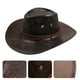thumbnail image 2 of BRIGHTFUFU Sombrero de vaquero occidental personalizado Moda de cuero Gorra de visera para el sol al aire libre Sombrero de verano, 2 of 7