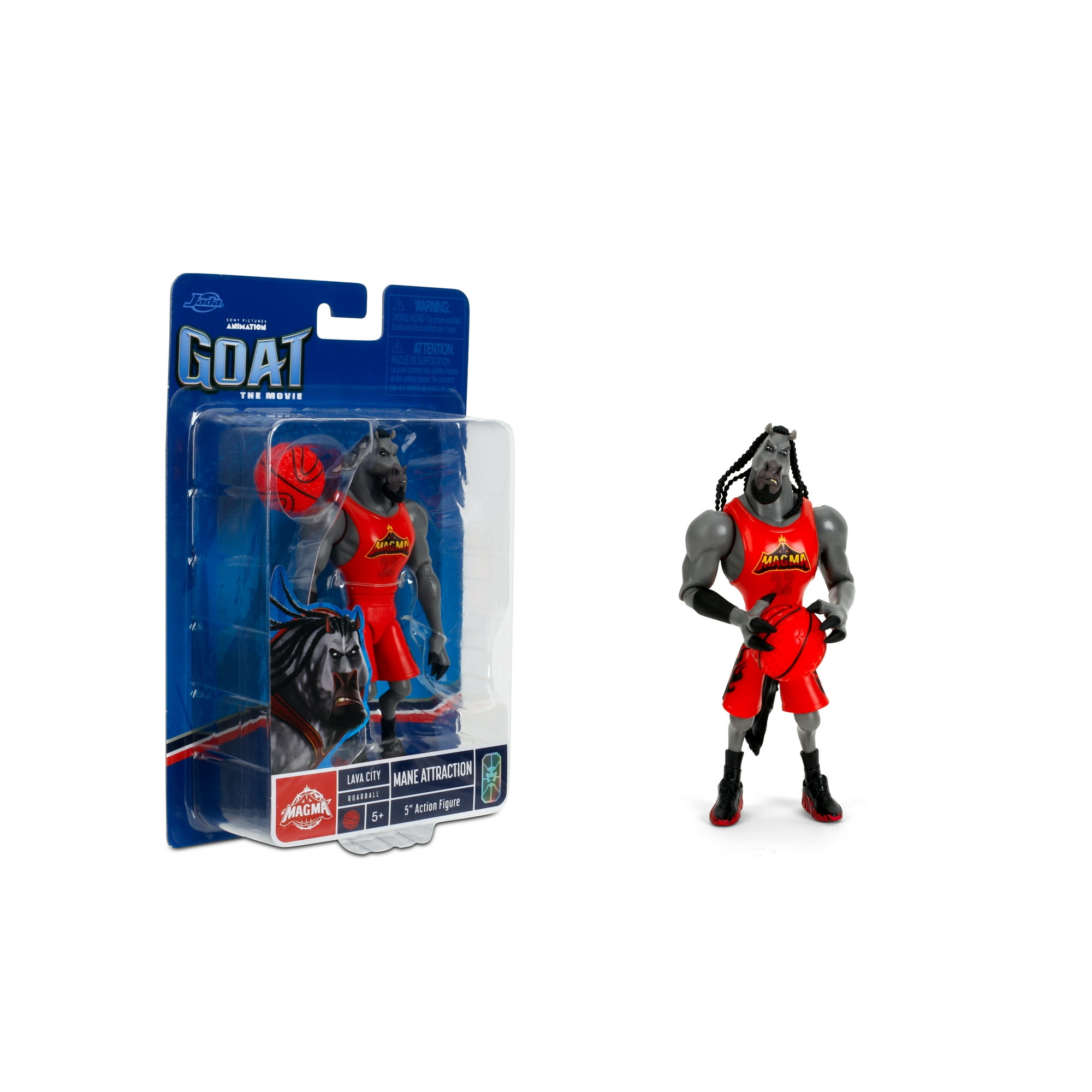 Jada GOAT The Movie Mane Attraction Action Figure – 5” Scale Collectible with Roarball Accessory 5.5” Figure by Jada Toys