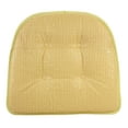 thumbnail image 3 of Gripper Non-Slip 15" x 16" Omega Tufted Chair Cushions, Set of 2, Yellow, 3 of 5