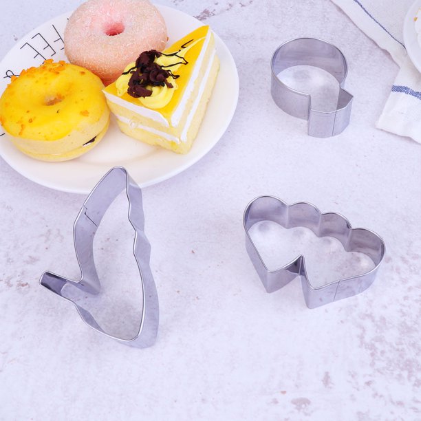 ADDHAT 5Ud Cortadores De Biscuit De Acero Inoxidable Para Repostería Y En Cocina