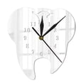 thumbnail image 2 of Stylish 1 Pc Creative Teeth Mirror Wall Clock Modern Diy Acrylic Home Décor, 2 of 6