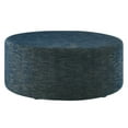 thumbnail image 2 of Callum Large 38" Round Woven Heathered Fabric Upholstered Ottoman, 2 of 7