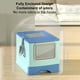 thumbnail image 5 of Caja de arena para gatos con puerta plegable, bandeja de arena plegable cerrada para mascotas, 5 of 8