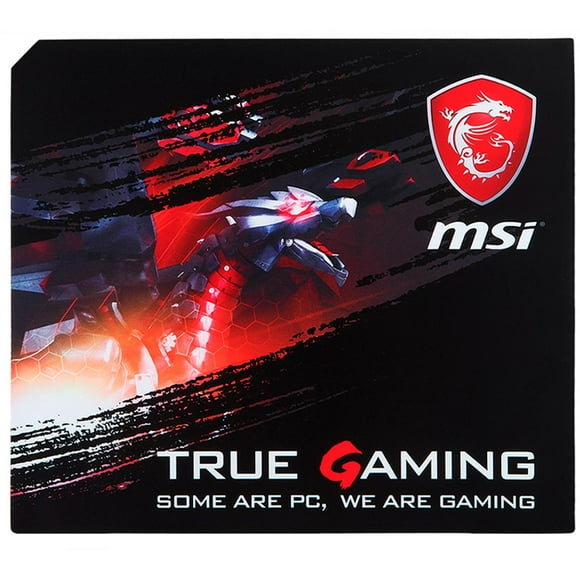 Mouse Pad Gamer MSI True Gaming 31x28cm Color negro Material 100% caucho
