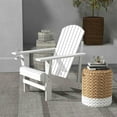 thumbnail image 3 of Demifill Oversized Adirondack Chair, Outdoor Porch Seating, Classic Log Lounge with Built-in Cupholder for Balcony, Yard, Garden, White, 3 of 14