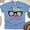 CarolinaBlue, variant on Unisex Spring Break 2025 T-Shirt, Sunglasses Beach Graphic Tee, White, Size S