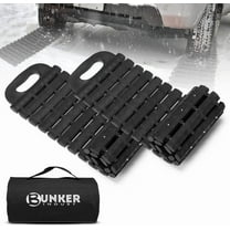 BUNKER INDUST Tire Traction Mats & Portable Recovery Tracks for Off-Road 4X4 Vehicles, Snow, Sand - Emergency Devices Compatible with Cars, Trucks, Vans (2 Pack)