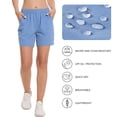 thumbnail image 4 of Women’s 5” Fishing Hiking Quick Dry Cargo Shorts with Zipper Pockets UPF 50+ Water Resistant Summer Casual Shorts FP04W, 4 of 7