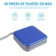 thumbnail image 2 of EIGTHTAIL 40 Capacity Plastic DVD Case Portable Zipper CD Storage Case Holder Disc Bag, 2 of 7
