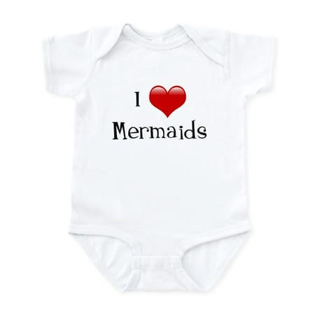 

CafePress - I Love Mermaids Infant Bodysuit - Baby Light Bodysuit Size Newborn - 24 Months