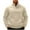 Khaki, variant on gbyLJF Mens Stand Up Collar Sweaters Fleece Solid Color Button Collar Pullover Sweatshirts Warm Winter Long Sleeve Hoodless Tops with Pocket