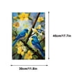 thumbnail image 3 of BVEBJDX Spring Summer House Flag Garden Flag 12x18 Inch Double Sided Blue Bird Garden Flag Floral Bird Porch Outside Yard Party Decoration, 3 of 8