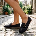 thumbnail image 2 of Driving Loafers for Women Business Casual Shoes Comfortable & Lightweight Penny Loafers Slip On Work Flats Black 7.5(39), 2 of 7