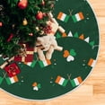 thumbnail image 4 of SKYSONIC St. Patricks Christmas Tree Skirt Home Decoration Large Round Christmas Tree Skirt for Holiday Party Home Christmas Day Ornaments 35.4 Inch, 4 of 6