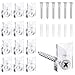 thumbnail image 3 of BAGTeck 22 Sets of Mirror Holder Clips Kitï¼ŒCrystal Clear Plastic Mirror Clip, Mirror Holder Clips Glass Retainer Clips Kitï¼ŒMirror Hanging kit with Screws and Fixed Mirror Box Door (Classic Style), 3 of 4