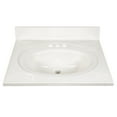 thumbnail image 5 of Design House Cultured Marble 25" x 22" Single Bowl Vanity Top with Backsplash and Centerset Mount, Ivory Swirl, 5 of 19