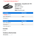 thumbnail image 2 of Multi Rib Belt - Compatible with 1999 - 2003 Saab 9-3 2000 2001 2002, 2 of 2