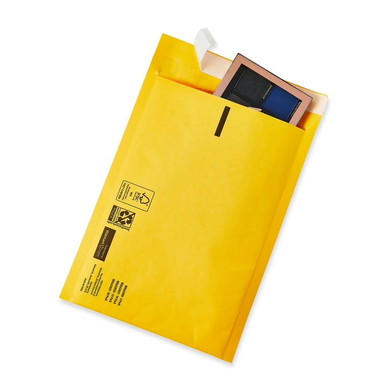 Pen+Gear Kraft Bubble Mailers, 6" x 9" (#0), Peel and Seal, 2 Count