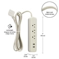thumbnail image 2 of Globe Electric Watt Designer Series 6-ft 3-Outlet USB Surge Protector Power Strip, 2 of 6