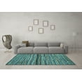 thumbnail image 3 of Ahgly Company Indoor Square Abstract Light Blue Modern Area Rugs, 3' Square, 3 of 4