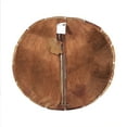 thumbnail image 4 of Fezcrafts Moroccan Eclectic Tan Brown Goat Leather Pouf Handmade Stuffed Footstool, 4 of 4