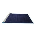 thumbnail image 2 of Ahgly Company Machine Washable Indoor Round Abstract Blue Modern Area Rugs, 5' Round, 2 of 4