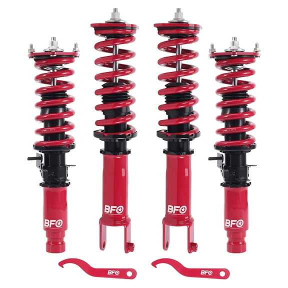 BFO Coilovers for Infiniti M35x M45x 2006-2010 AWD, for Infiniti G35x 2003-2008 AWD, for Infiniti G37x 2008-2013 AWD, Height Adjustable Coilovers Suspension Kit, Preset Damping Lowering Kit Red