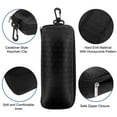thumbnail image 5 of Sunglasses Case, Portable Hard Shell Sunglasses Case,Eyeglasses Case with Zipper ,Hard EVA Shell Shockproof Sport Glasses Case with Metal Carabiner Travel Zipper Eyeglasses Holder(X3-Black), 5 of 6