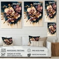 thumbnail image 4 of Designart Burgundy And Blue Orchid Bunch II Canvas Wall Art, 4 of 5