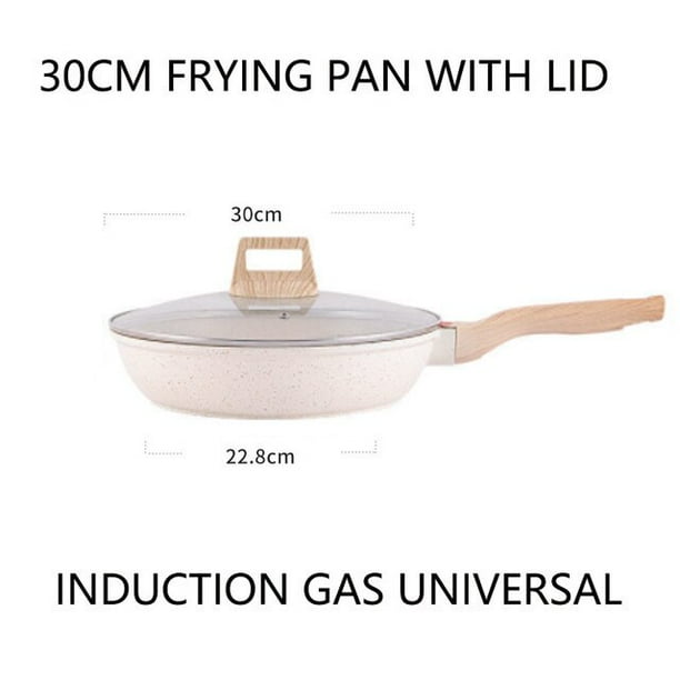 Sartén antiadherente de piedra Maifan, cocina de inducción para el hogar, Universal, antiadherente, ligero, para humo, carne, huevo frito, sartén, Crepe, panqueque heqiyong LED