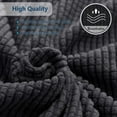 thumbnail image 2 of iCOVER One Piece High Stretch Couch Cover, Large Sofa Slipcover, fit seat with 60 to 80 inches, Machine Washable Spandex Jacquard Fabric, Non-Slip Furniture Protector (Black), 2 of 5