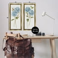 thumbnail image 3 of Stupell Industries Blue Hydrangea Long Stems Botanical & Floral Painting Gold Floater Framed Canvas Art Print Wall Art, 15 x 31, Set of 2, 3 of 9